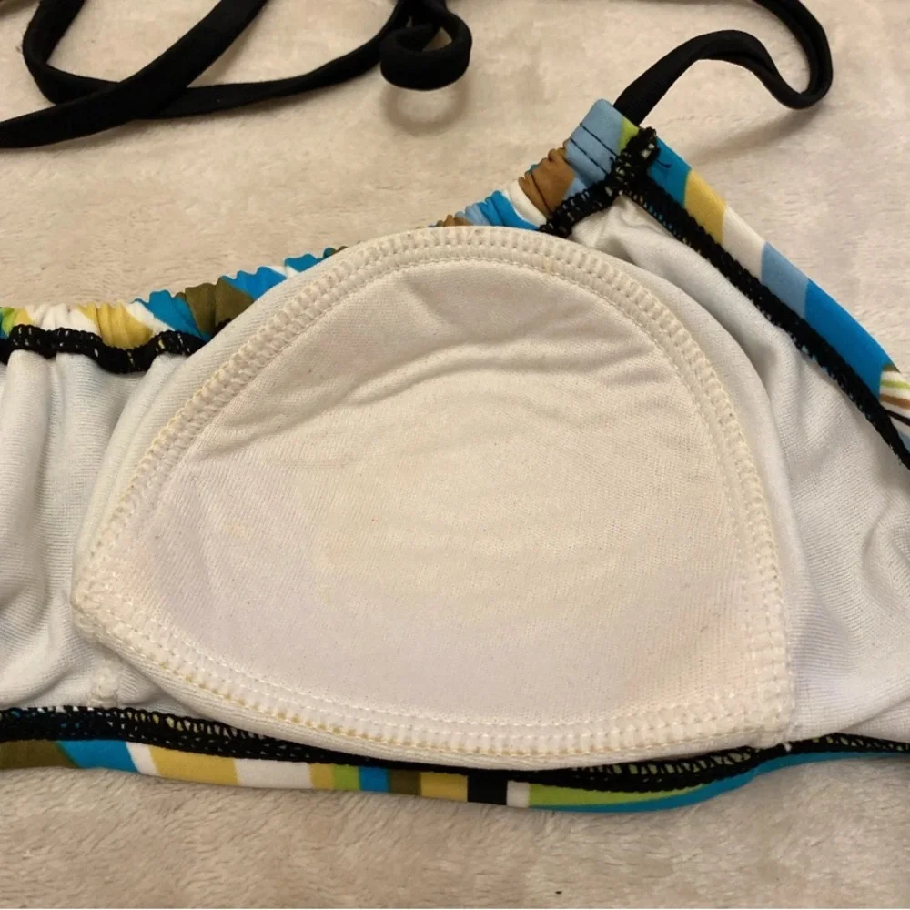 a.n.a Multicolor Striped Bikini Top